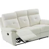 3- + 2-Zits-Relaxbank Van Wit Leer Vineta