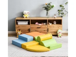 6 Gigantische Bouwstenen Voor Hardlopen En Klimmen, Grote Bouwstenen Voor Kinderen. Trappen En Glijbaan Voor Kinderen - Speelgoed Om Te Klimmen, Glijden En Kruipen. Voor Kleuters En Baby'S, Zachte, Kleurrijke Bouwstenen.
