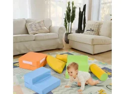 6 Gigantische Bouwstenen Voor Hardlopen En Klimmen, Grote Bouwstenen Voor Kinderen. Trappen En Glijbaan Voor Kinderen - Speelgoed Om Te Klimmen, Glijden En Kruipen. Voor Kleuters En Baby'S, Zachte, Kleurrijke Bouwstenen.