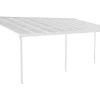 Aanleunende Carport In Aluminium 18,8 M - Wit - Alvaro