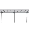 Aanleunende Pergola In Aluminium 18,8M Antraciet Alvaro - L618Xd305Xh240/285 Cm