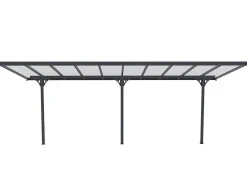 Aanleunende Pergola In Aluminium 18,8M Antraciet Alvaro - L618Xd305Xh240/285 Cm