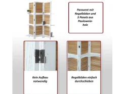 Aberdeen Scherm Met Planken, Wit/Bruin