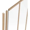 Afsluitlat Voor Glazen Binnenraam In Aluminium Met Poedercoating - H105 Cm - Lichte Houtlook - Bayview