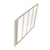 Afsluitlat Voor Glazen Binnenraam In Aluminium Met Poedercoating - H130 Cm - Lichte Houtlook - Bayview