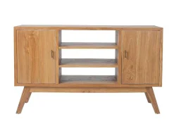 Badkamermeubel In Teakhout Met Dubbele Wastafel - 135 Cm - Gianyar