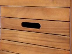 Badkamermeubel Van Acaciahout Met Dubbele Wastafel En Spiegels - 130 Cm - Pulukan