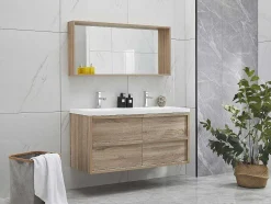 Badkamerspiegel Met Rand, Licht Naturel - L120 X H55 Cm - Quadra