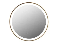 Badkamerspiegel Rond Met Led-Verlichting Numea - L60 X H60 Cm - Goudkleurig