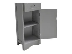 Badkamerzuil - H 170 Cm - Met 1 Lade En Verstelbare Planken - Grijs