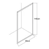 Badscherm Goudkleurig Industriele Stijl 80 X 140 Cm Gehard Glas Bradenton