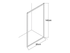 Badscherm Goudkleurig Industriele Stijl 80 X 140 Cm Gehard Glas Bradenton