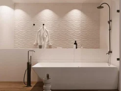Badscherm In Industriele Stijl Met Afgeronde Hoeken - 80 X 140 Cm - Timour