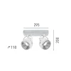 Ball Plafondlamp, Eik, Chroom, Wit, 29,5X11X20 Cm, Epikasa