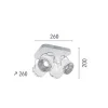 Ball Spot, Eik, Chroom, Wit, 26X26X20 Cm, Epikasa