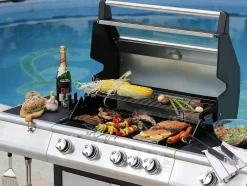 Barbecue Op Gas Met 4 Branders, 1 Rechaud Aan De Zijkant En 1 Grill 148 X 56 X 121 Cm - Roasty