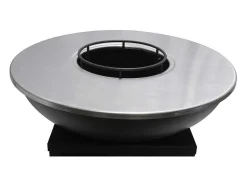 Barbecue/Plancha/Vuurkorf Van Staal - L81 X B81 X D96 Cm - Zwart - Corvera