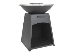 Barbecue/Plancha/Vuurkorf Van Staal - L81 X B81 X D96 Cm - Zwart - Corvera