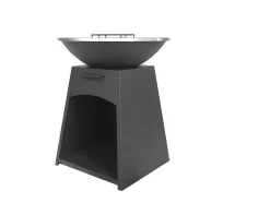 Barbecue/Plancha/Vuurkorf Van Staal - L81 X B81 X D96 Cm - Zwart - Corvera