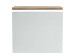 Barmeubel Halo Ii - Wit Gelakt Mdf - Leds - Wit En Eik