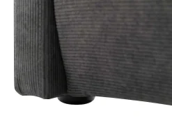 Bed 160 X 200 Cm - Ribfluweel - Antraciet - Sonetri