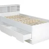 Bed Boris Met Laden En Opbergruimte - Wit - 90X190 Cm