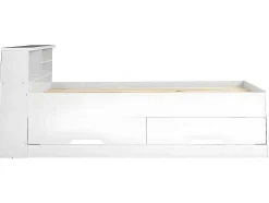 Bed Boris Met Laden En Opbergruimte - Wit - 90X190 Cm