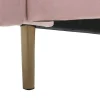 Bed Met Hoofdeinde In Schelpvorm - 160 X 200 Cm - Fluweel - Roze - Livaya
