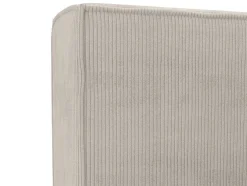Bed Met Opbergruimte 180 X 200 Cm - Ribfluweel - Beige + Matras - Timano