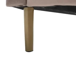 Bed Met Schelpvorm 140 X 190 Cm - Velours - Beige - Livaya