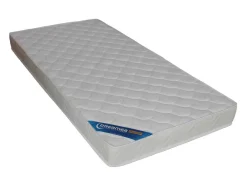 Bed Met Slaaplade Louise - 2 X 90 X 190 Cm - Grijze Stof + Matras