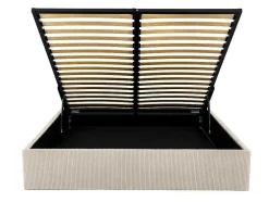 Bedbodem Met Opbergruimte 140 X 190 Cm Van Beige Ribfluweel - Pontos Van Ysmee
