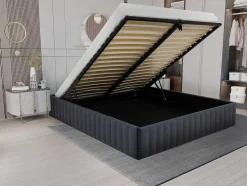 Bedbodem Met Opbergruimte 160 X 200 Cm Van Grijs Velours - Sethi Van Dreamea