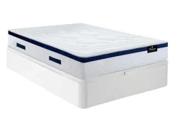 Bedset 140 X 190 Cm - Witte Bedbodem Met Opbergruimte + Matras Met Pocketveren - Marquis Van Dreamea Play
