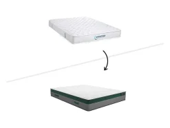 Bedset 160 X 200 Cm - Witte Bedbodem Met Opbergruimte + Matras Met Pocketveren - Prestige Van Ysmee Play