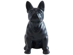 Beeld Van Franse Bulldog - Hars - L. 27 X B. 16 X H. 32 Cm - Mat Zwart - Doggo