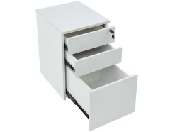 Behuizing Van Een Professioneel Mobiel Bureau - 3 Lades - Met Slot - Wit - Downtown