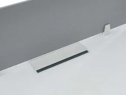 Benchbureau Voor 4 Personen - Wit - L120 Cm - Met Afscheidingen - Downtown