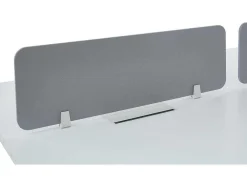 Benchbureau Voor 2 Personen - Wit - L120 Cm - Met Afscheiding - Downtown