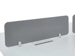 Benchbureau Voor 2 Personen - Wit - L160 Cm - Met Afscheiding - Downtown