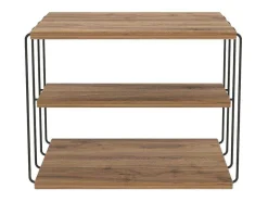 Bijzettafel Met 1 Plank - Licht Naturel En Zwart - Brilena