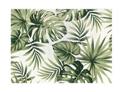 Binnen- Of Buitentapijt Met Blaadjes-Motief Palmo - 200X290Cm - Groen