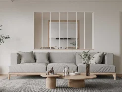 Binnenraam Van Aluminium Met Poedercoating - 210X130 Cm - Wit - Bayview