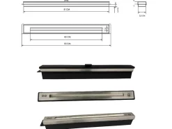 Bio-Ethanol Haard, 50 Cm, Bio-Ethanol Brander, Roestvrij Staal, Kratki Model