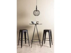 Bistro Barmeubelset Bartafel Zwart En 2 Tempe Barstoelen Zwart.