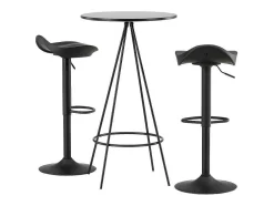 Bistro Barmeubelset Bartafel Zwart En 2 Adesto Barstoelen Zwart.
