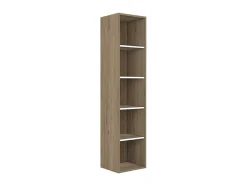Boekenkast Met 5 Nissen - Licht Naturel En Wit - Najeli