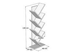 Boekenkast Met 7 Planken - Wit - Asinali
