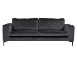 Bolero Bank 3 Persoons Velours Grijs.