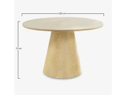 Bolton Eetkamertafel O120Cm Naturel.